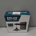 Solar Wall Lights Outdoor Waterproof: LED Wall Sconce Fixture for Backyard Patio Deck Porch - Solar Powered Dusk to Dawn Farmhouse Lighting for Garden Fence Decor (Dark Green)