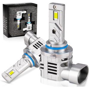 Upgraded 9005/HB3 9006/HB4 Led Headlight Blubs,50000LM 800% Ultra-Bright, 1:1 Size Fog Light, 6500K White Illumination with Cooling Fan for Automotive 9005/9006 Headlight Bulb,Plug & Play(2 Pack)