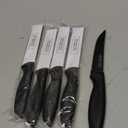 Home Hero Steak Knives, Razor-Sharp Steak Knives Set, High-Carbon Stainless Steel Steak Knife Set, Ergonomic Handles Serrated Knives for Precise Cutting (6 Pcs - Black)