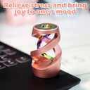 2 in 1 Hypnotic Kinetic Spinning Desk Toy, Adult Fidget Toys, Stress Relief Anti-Anxiety Desk Decor, Ideal Gift for Office Graduation Back to School, Rose Gold