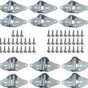 12 Pcs Garage Door Hinges Kits for 8' Height Garage Doors with Galvanized Finish Heavy Duty 14 Gauge Steel Corrosion Protection Suitable for Residential/Light Commercial Garage Door Replacement