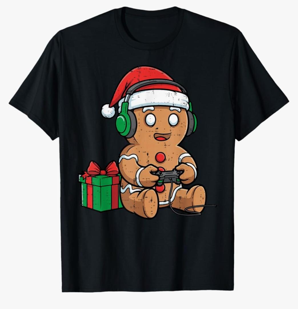 Funny 67 Six Seven Gingerbread Soccer Christmas T-Shirt. S