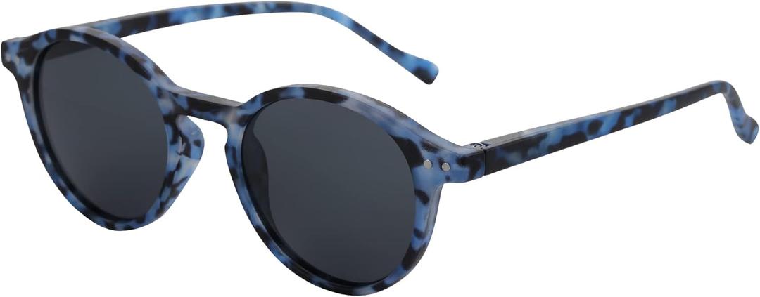 ZENOTTIC Polarized Round Sunglasses, Stylish Sunglasses for Men and Women Retro Classic, Multi-Style Selection (Demi Blue/Grey)