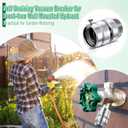 Dreyoo Self Draining Vacuum Breaker, Compatible with Arrowhead Brass PK1390 Thread Vacuum Breaker, 1-1/16 Female Thread to 3/4 GHT Male Thread Hose Backflow Preventer with Sealing Tape