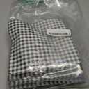Gatherfun Disposable Paper Napkins Black and White Gingham for Dinner Picnic and Parties (Pack of 50)