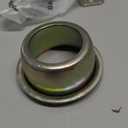 Kwikset Hometown Deadbolt Lock, Satin Nickel, Round Exterior Keyed Front Entry Door, Pick Resistant SmartKey Rekey Security, Single Cylinder Dead Bolt Door Lock, with Microban Protection