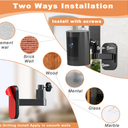 1 Pack Camera Wall Mount,Compatible with Outdoor Cam Plus/Stick Up Cam Battery/Plug-in/Pro/Indoor Cam(1st Gen),360 Degree Adjustable No Drilling Mount for R/ing Outdoor Indoor Cameras,Black