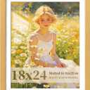 Picrit 18x24 Poster Frame, Picture Frame for Wall Mounting, Gold