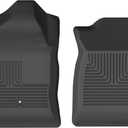 Husky Liners Weatherbeater Floor Mats | Fits 1999-2006 Chevrolet Silverado & GMC Sierra 1500/2500 / 3500 (2007 Classic Body Only) Standard CAB | Front Row, 2-pc Black - 18251