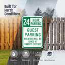 SmartSign 24 Hour Guest Parking Violators Towed At Owner's Expense Sign - 2-Pack, 12" x 18", 80 mil Thick Aluminum Composite (ACM), Pre-Drilled Holes, Green and White, Made in USA
