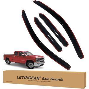 in-Channel Rain Guards for Chevy Silverado/GMC Sierra 1500 2014-2018 Double Cab, Side Window Deflectors, Window Visors for Silverado/Sierra 1500,for Silverado/Sierra Car Accessories