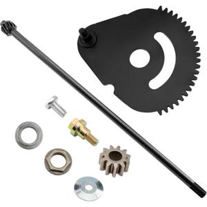 938-05078 Steering Rod Shaft & 617-04094 Steering Gear Kit, Contain 941-0656A Gear Bushing & 948-0389 Steering Rod Cap Washer and Screw, Compatible with MTD, Troy-Bilt, Cub Cadet, Craftsman Lawn Mower