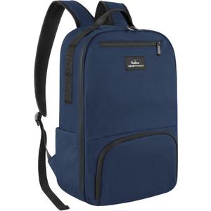 Laptop Backpack for Men, Mens Work Backpack, Bookbag for Men Women, Book Bag for School Teens, Travel Laptop Backpack Fits 15.6 Inch Notebook, Water Resistant Backpack with Luggage Strap (Navy)