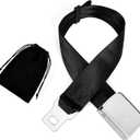 Airplane Seat Belt Extender, Adjustable 7-32"" Airplane Seatbelt Extender - FITS ALL Airlines in US Except Southwest (Black)
