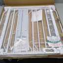 Mom's Choice-GROWNSY Baby Gate for Stairs, 29.5"-48.4" Pressure Mounted Baby Gate for Top of Stair&Doorway with V-Shaped Rods, Anti-Trip Pedal, Extra Wide Stairs Dog Gate Easy Install w/Red Reminder