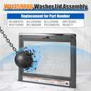 W11259006 Washer Lid Assembly Compatible with Whirlpool Washer, Top Load Washer Glass Lid Replacement for Maytag Washers, Replace W11082608 W11094984 W10714900 W10843976 Washing Machine Lid Glass Door