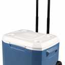 Coleman Xtreme Rolling Cooler with Wheels, Extra-Walled Insulation Keeps Ice up to 5 Days, Portable Wheeled Hard Chiller, 50qt