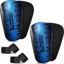 Mini Shin Guards Soccer-2 Pairs Small shin Guards and 2 Pairs Strap Shin Fixed Straps for 4-6,Match Equipment Protective Tiny Shinguards Soccer, Size: S(H: 3.9 in,W: 2.4 in)