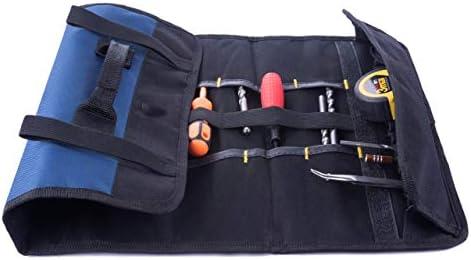 Canvas Tool Roll Up Bag Organizer with Pouches for Wrenches,Screwdrivers,Sockets,Durable Storage Pouch Ideal for Electricians,HVAC Technicians,Plumbers,Carpenters,Mechanics