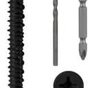 WenSilon(100 PCS) 1/4" x2-1/4 Black Concrete Screw Anchor Black Flat Head for Anchoring to Masonry, Block or Brick Stucco