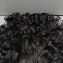 GKtineke Yaki Curly V Part Wig for Black Women, 24 Inch Glueless Synthetic Curly Wig, Wear and Go Half Wig with Clip in, Heat Resistant Hair No Leave out (Natural Black)