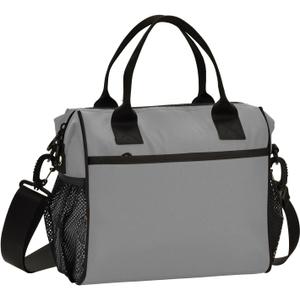 Deep Dark Gray School Lunch Bag, Adjustable Lunch Coolers, Keeps Food Fresh, Ideal for Office or Outdoor, Small