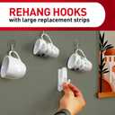 Command Indoor Large Replacement Strips, Holds up to 5 lb, 40 Adhesive Strips Damage-Free Wall Hanging Refill, Re-Hang Large Hooks for Home Dcor and Wall Dcor
