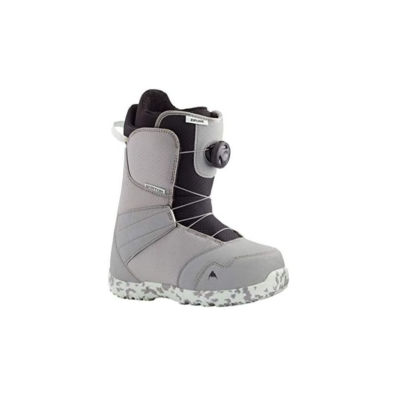 Burton Zipline BOA Kids Snowboard Boots Size 5 Gray/Neo-Mint | Justbid