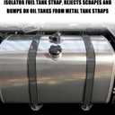 Fuel Tank Straps Isolators with 2.17" OD,EPDM Fuel Tank Strap Separator for Avoiding Metal Strap from Scratching Oil Tanks & Fixation,5.9Ft Semi Truck Accessories Fuels Tanks Isolator