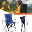 2 Pack Heated Camping Chair for Adults Outdoor Folding Heated Chair with Side Pocket and Cup Holder for Sports Lawn Hunting Picnics Patio Beach, Power Bank Not Included