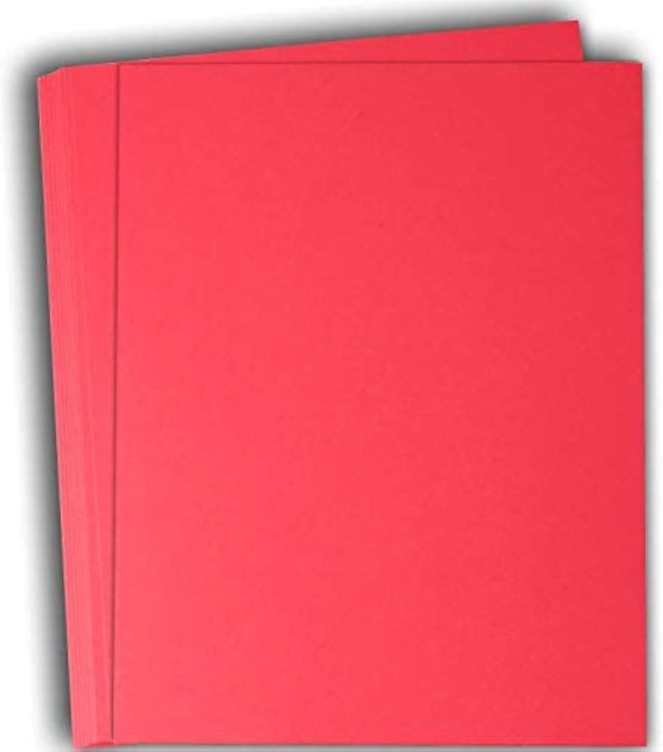 Hamilco Colored Cardstock Paper 11" x 17" Bubble Gum Pink Color Card Stock Paper 50 Pack