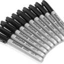 Permanent Markers, 120 Count Black, Fine tip, Oil-Based Permanent Markers, Waterproof and Fade-Resistant, for Paper, Wood, Metal, Glass and More
