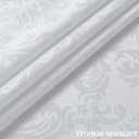 Rectangle Table Cloth - 60 x 120 Inch White Jacquard Tablecloths Damask Design Spillproof Wrinkle Resistant Shrinkproof Soft Tablecloth Polyester Oblong Table Cover for Kitchen Dinning Party Tabletop