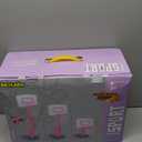 Toddler Pink Basketball Hoop Indoor Outdoor Age 1-3, Adjustable Kids Basketball Hoop with 3 Balls Backyard Outside Girls Basketball Goal Sport Toys for 1 2 3 4 Year Old Girl Birthday