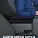 JOYTUTUS Center Console Cover Compatible with 2011-2016 Ford F250 F350 F450, 2011-2014 F150 with Jump Seat Console, Leather Armrest Cover Center Console Cushion (Jump Seat Only)