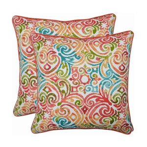 Pillow Perfect Indoor/Outdoor Corinthian Dapple 18.5" Throw Pillow (Set of 2), 18.5" x 18.5" x 5", 2 Piece