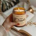 Engagement Gifts for Couples - Engagement Gifts for Women, Her, Bride to Be Wedding Fiance Gift for Women, 7oz Soy Wax Lavender Engaged Candle, Engagements Party Decorations Gift