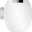 Toilet Bidet Seat, Instant Warm Water, Self-Cleaning Nozzle, Multiple Spraying Modes, Electric Heated Seat, Warm Air Drying, Soft Closed Lid, Display Screen, Requires Electricity, Round