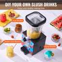 VEVOR Slushie Machine for Home, 34oz Tank Home-use Margarita Machine, Smoothie Frozen Drink Maker with Food-grade Materials, Slushy Machine for Home DIY, Kids' Parties, Black