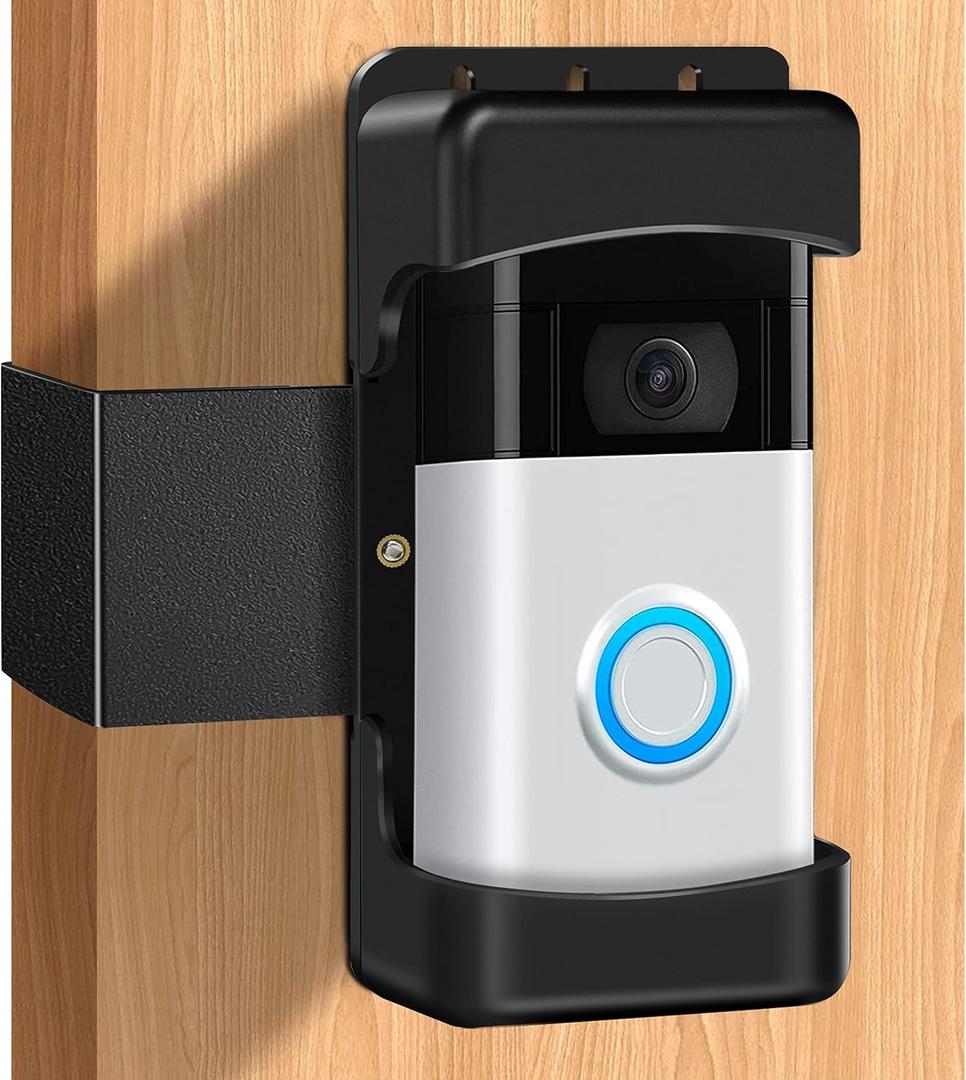 Video Doorbell Holder for Apartment Door, No-Drill, Anti-Theft, Camera Holder Mount for Home Rentals Office