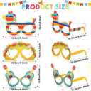 Honoson 32 Pcs Mexican Fiesta Party Decorations Paper Eyeglasses Taco Cactus Pinata Cinco De Mayo Costume Photo Booth Props Supplies for Taco Twosday Birthday Let's Fiesta Favor