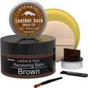 NADAMOO Brown Leather Recoloring Balm with Mink Oil Leather Conditioner, Leather Repair Kits for Couches, Restoration Cream Scratch Repair Leather Dye For Vinyl Furniture Car Seat, Sofa, Shoes