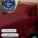 Extra Deep Twin XL Sheet Set - 4 Piece Breathable and Cooling Sheets - Hotel Luxury Bedding for Women, Men, Kids & Teens - Easy Secure Fit - Soft, Wrinkle Free & Comfy - Extra Deep Pockets - Burgundy