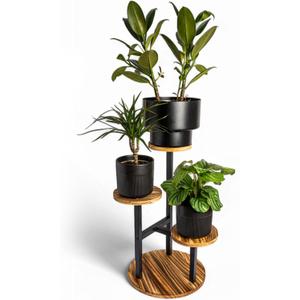 3-Tier Plant Stand  Indoor & Outdoor Wooden Corner Shelf for Plants, Flowers, and Dcor  Small Tiered Tabletop Rack for Desk or Patio