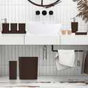XLHOMO Bathroom Accessories Set - Gorgeous Bathroom Set, 10PC Brown Bathroom Accessories, Bathroom Accessory Set, Toilet Brush, Trash Can, Qtip Holder Dispenser & Soap Dispenser
