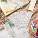 Sinmoe 120 Pcs Color Your Own Bookmarks 6 Styles Watercolor Bookmarks to Paint Card Stock Paper Watercolor Colorful Tassels Craft DIY for Classroom Projects Gifts Tags 5.9 x 2 Inch(Blooming Flowers)