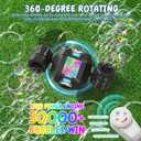 Bubble Machine, Rechargeable Dual-Nozzle Bubble Machine with Remote Control, 30000+ Bubbles Per Minute, RGB Lights, Bubble Machine for Kids, Weddings, Birthday Parties, Outdoor Activities