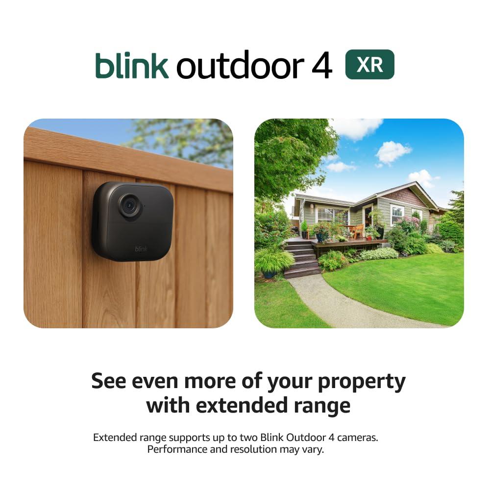 Blink Outdoor 4 XR Two-Year Battery Wireless Camera With 4x Security Coverage, 1000 Ft Open-Air Range Or 400 Ft With Typical Use 4-Camera System