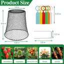 Cyrico 12 Pcs Plant Protectors from Animals, Chicken Wire Cloche Kit with Stakes and Labels, Metal Mesh Garden Cloches Keeps Out Rabbits, Squirrels and Birds for Seedlings Vegetables Flowers Outdoor