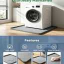 Washing Machine Drain Pan Silicone Mat, 32"x30" Non-Slip Waterproof Washer Drip Tray, Waterproof Silicone Mat, 1 inch Raised Edge Drip Mat for Under Dryer or Washer, Floor Protector for Laundry Room